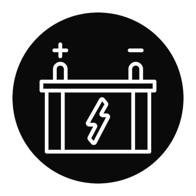 Gran imagen vectorial del icono de la batería Se puede utilizar para el transporte personal