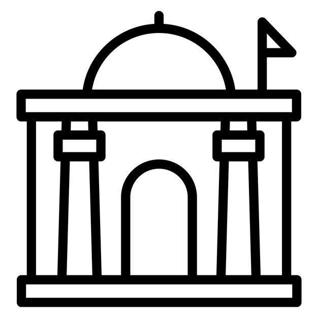Gran imagen vectorial de icono del gobierno Se puede utilizar para la política