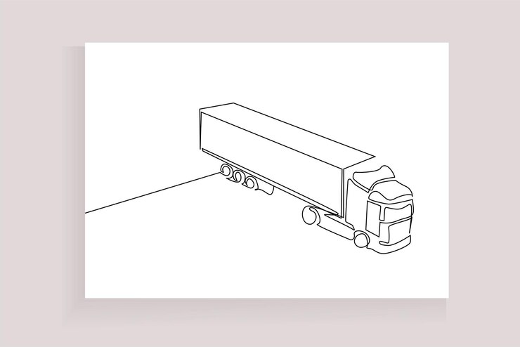 Vector gran industria de transporte de carga camión camión vehículo línea