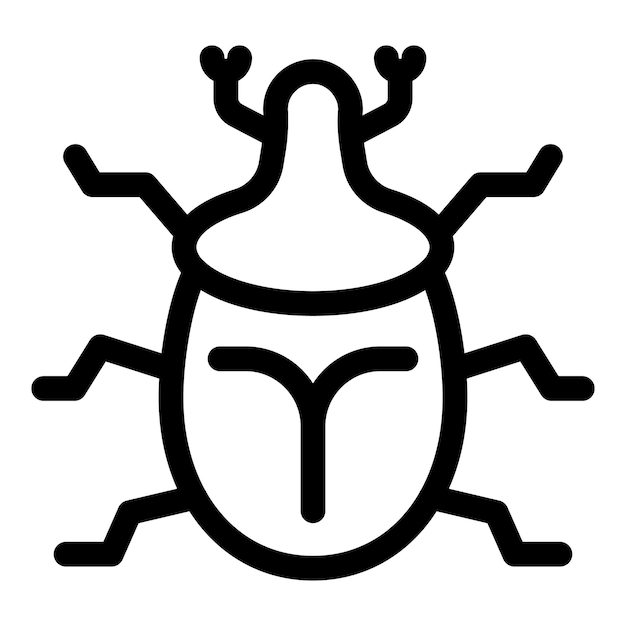 Gran insecto que se arrastra mostrando antenas y piernas icono