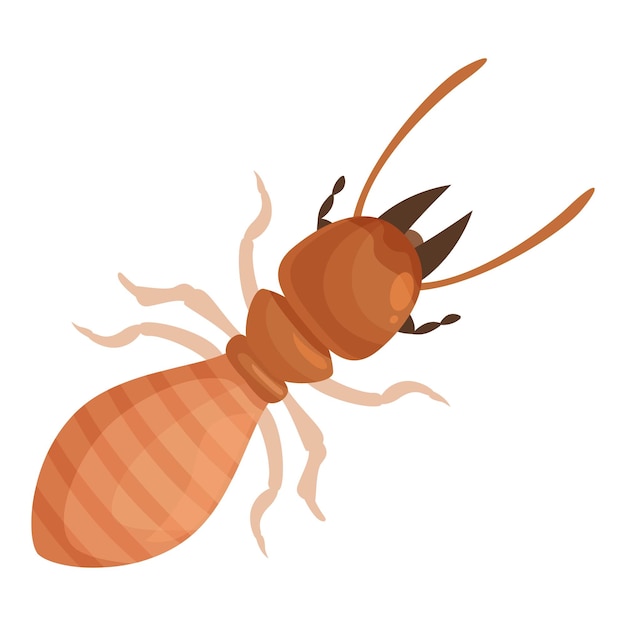 Un gran insecto termita marrón que se arrastra mostrando sus antenas