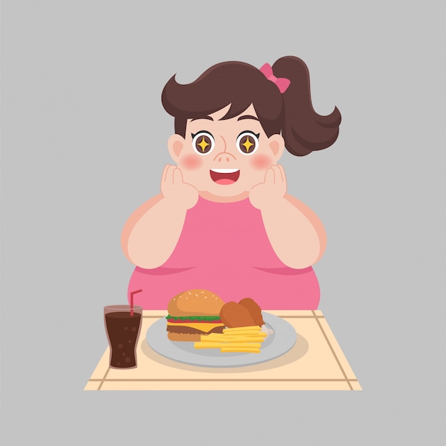 Gran mujer feliz disfruta comer comida rápida