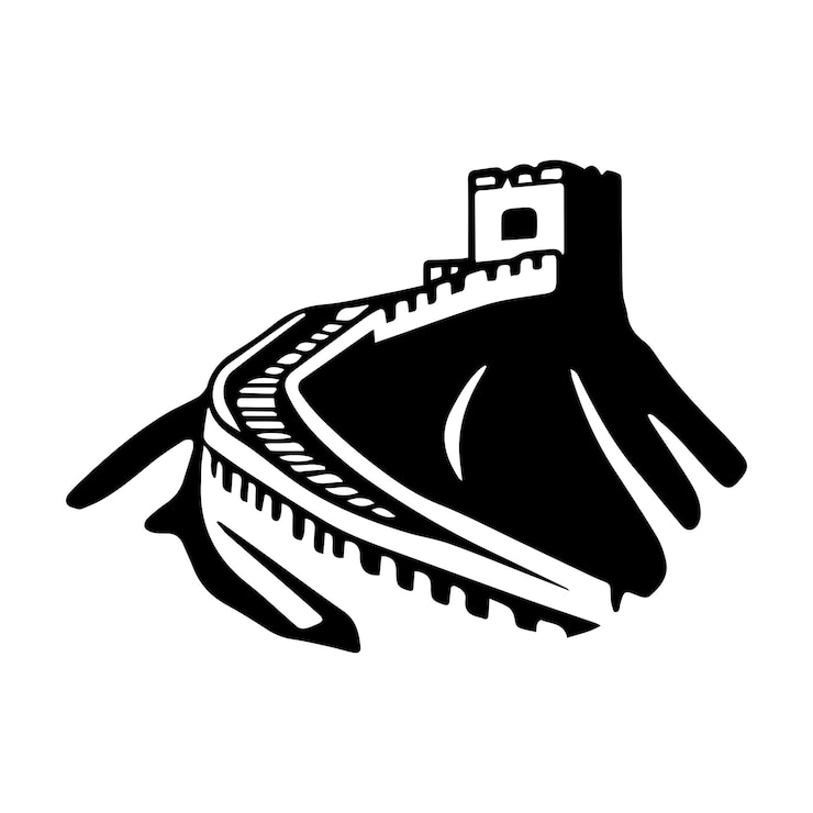 Vector la gran muralla de china