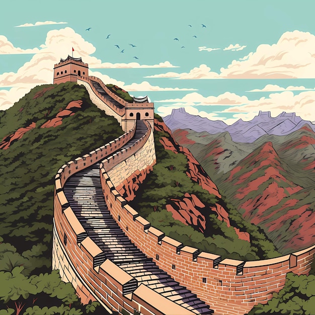 La gran muralla de china.