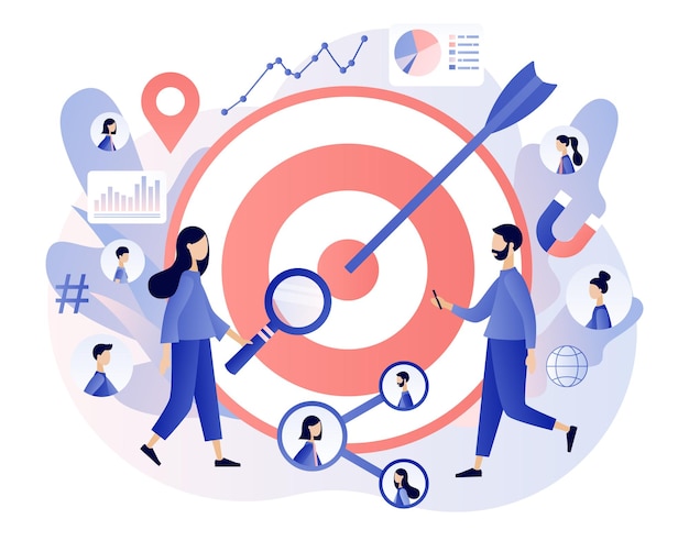 Gran objetivo empresarial Audiencia objetivo Clientes Divulgación Segmentación digital Marketing Ventas