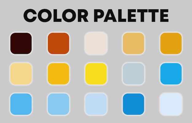Gran paleta de colores 2023. Colores de la temporada. ilustración vectorial