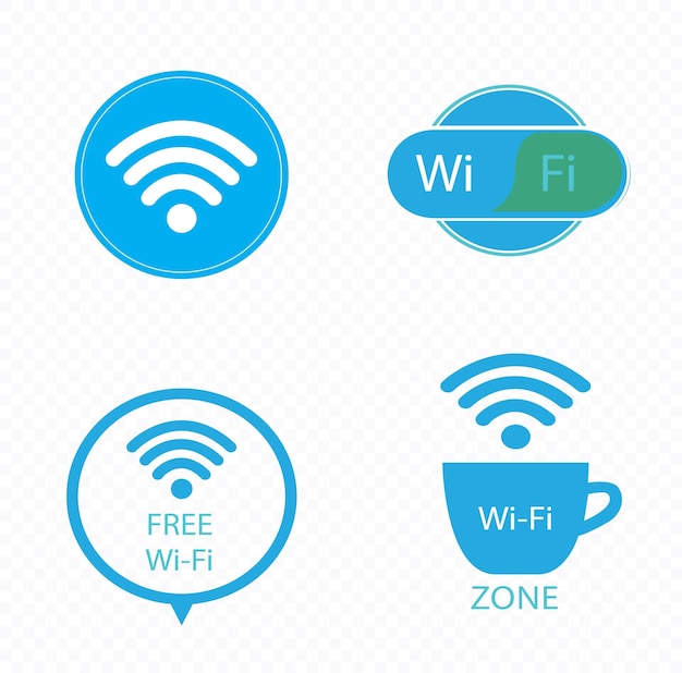 Gran selección de pegatinas WiFi de colores