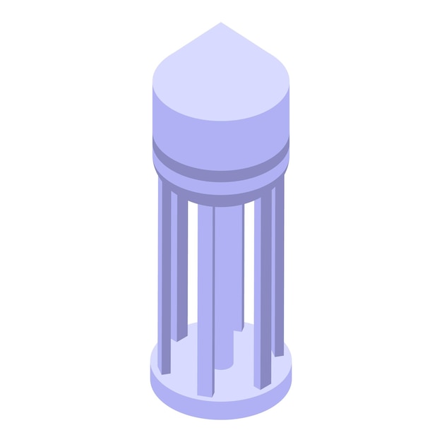 Gran torre de agua que proporciona agua limpia a la ciudad