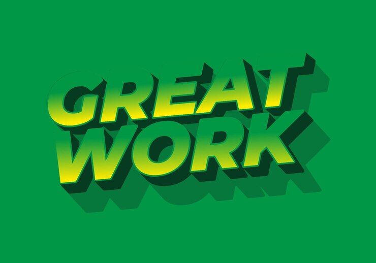 Vector gran trabajo efecto de texto en estilo 3d con buenos colores
