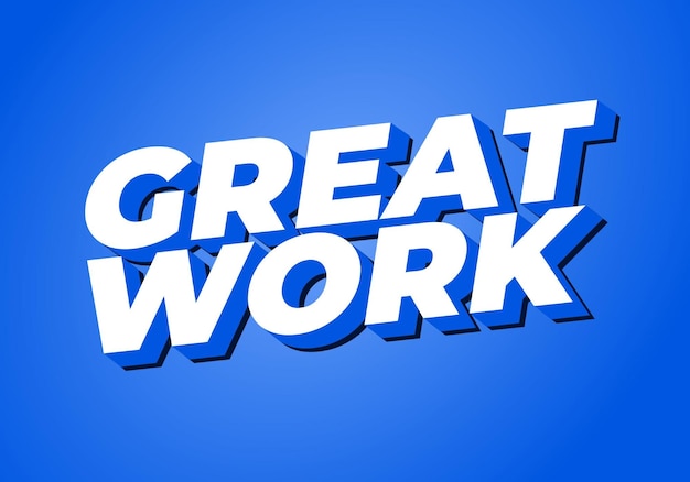 Gran trabajo efecto de texto en estilo 3D con buenos colores
