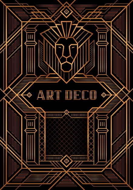 El gran vector de estilo gatsby deco