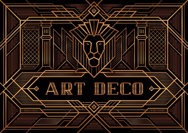 El gran vector de estilo gatsby deco