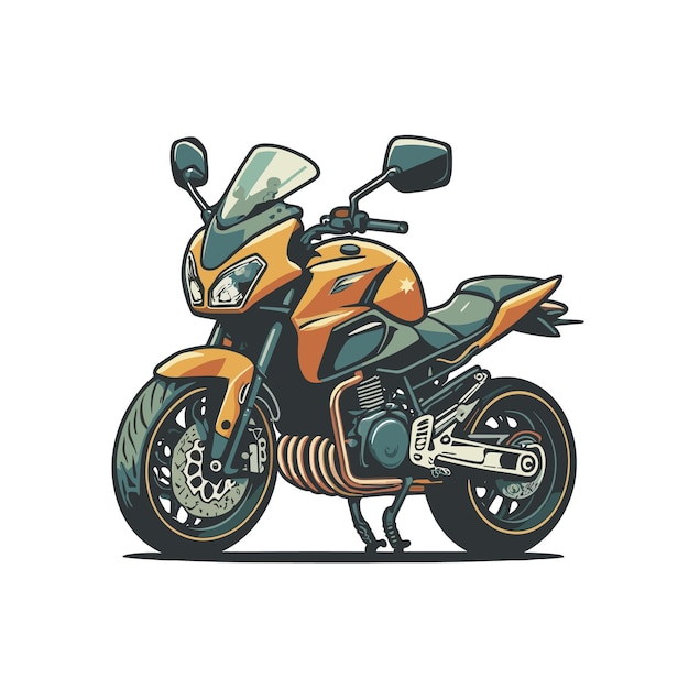 Gran vector de motocicleta de colores aislado