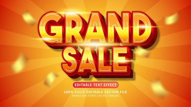 Gran venta 3d efecto de texto moderno editable