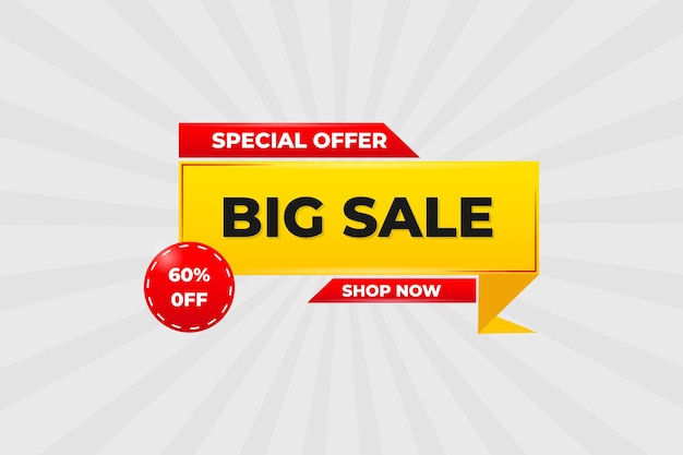 Gran venta banner colorido vector diseño ilustración
