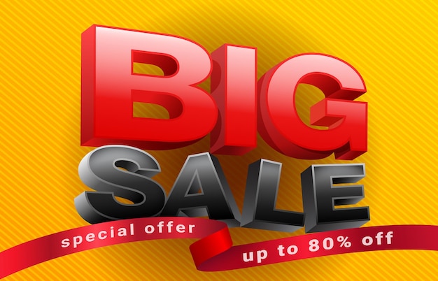 Gran venta Banner Publicidad Símbolos mejor diseño de plantilla de banner de estilo de promoción de descuento