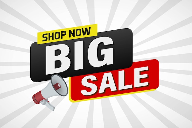 Gran venta de compra ahora cartel banner icono de diseño gráfico logotipo signo símbolo sitio web de redes sociales cupón Bann