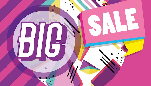 Gran venta, descuentos, descuentos, cartel colorido