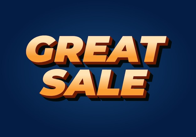 Gran venta efecto de texto en buenos colores con estilo 3D