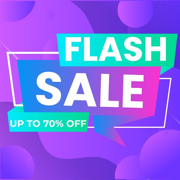 Gran venta con fondo de gradiente abstracto hasta un 50% de descuento plantilla de banner de diseño de promoción de descuento