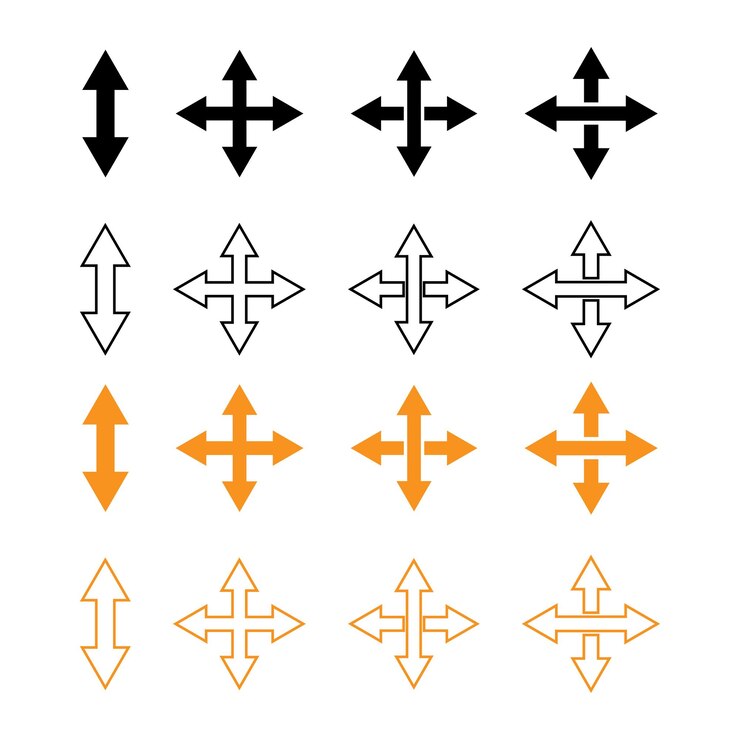 Grancin colec flechas establecer iconos icono de flecha coleccin de vectores de flecha flecha curs
