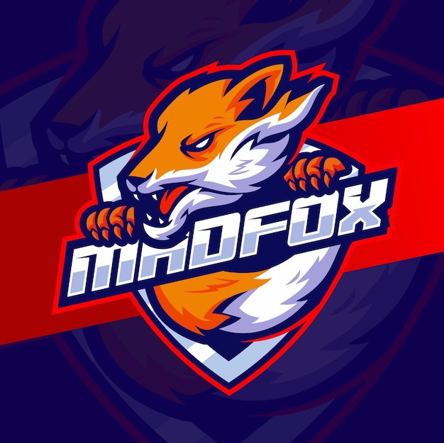Grandes diseños de personajes de ilustración de la mascota de Fox para el logotipo de esport y el deporte