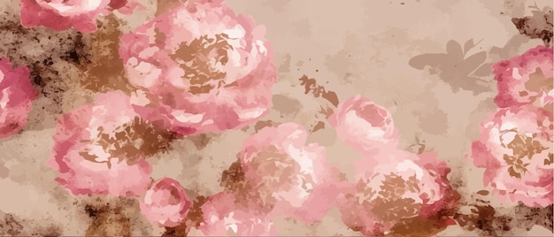 Grandes peonías rosadas o flores de rosas se pueden utilizar como tarjeta de felicitación, invitación de boda, invitación de cumpleaños