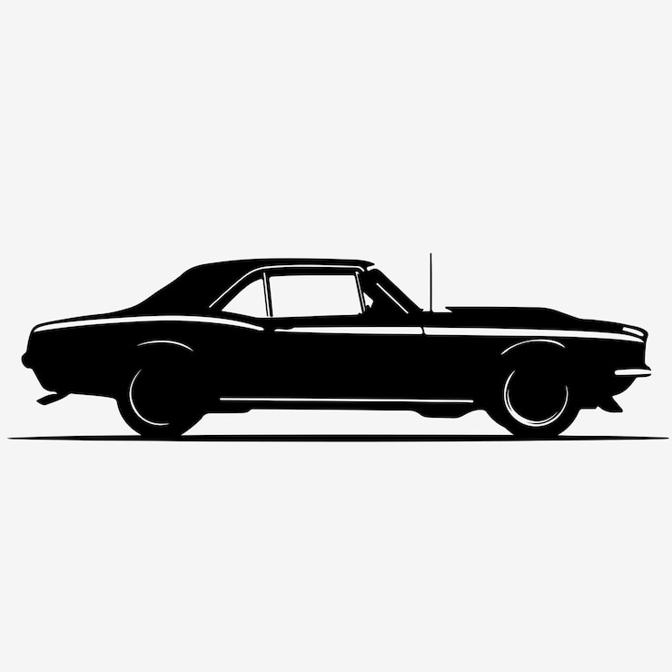 Vector grandes siluetas de automóviles de tejas de fondo blanco