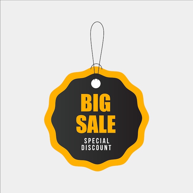 Grandes ventas etiqueta de descuento especial