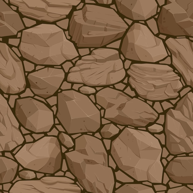 Vector granito roca piedras textura de patrones sin fisuras vector fondo ilustración guijarro roca telón de fondo