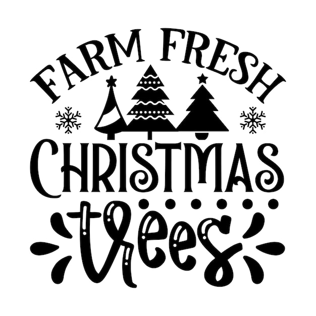 Granja árboles de navidad frescos SVG
