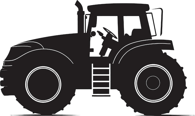 La granja Forge Logo del tractor contemporáneo Renegado rural Icono del tractor poderoso