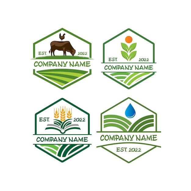 Granja logo agricultura logo vector