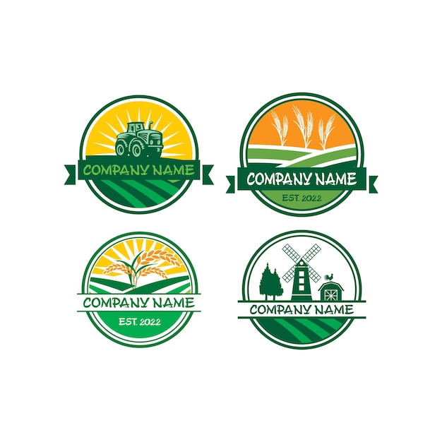 Granja logo agricultura logo vector