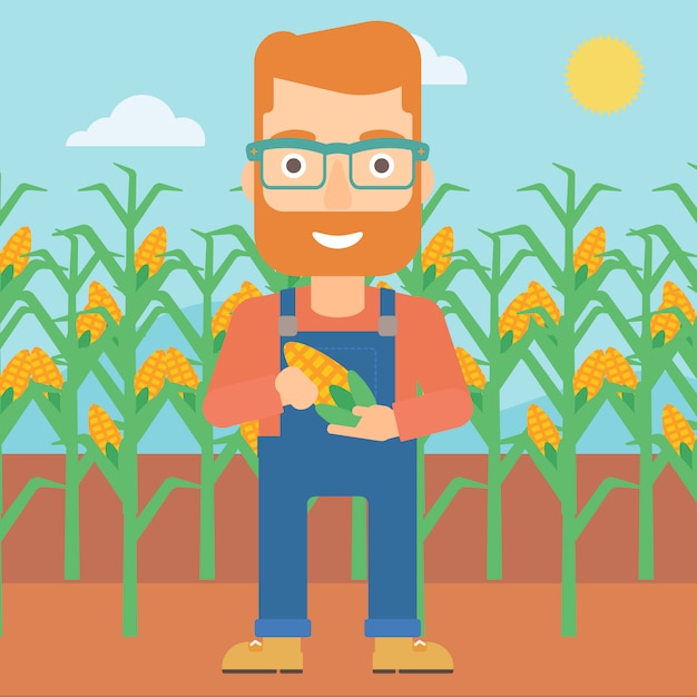 Vector granjero, tenencia, maíz