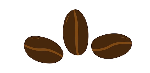 Grano de café aislado sobre un fondo blanco Ilustración vectorial