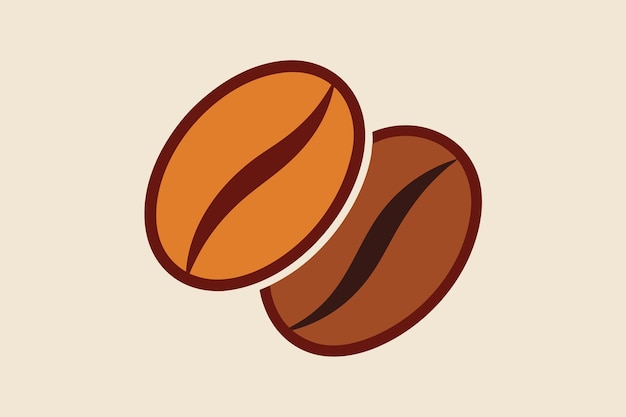 granos de café con un fondo marrón