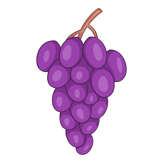 Grapeicon Ilustración de dibujos animados del icono vectorial de uva para la web