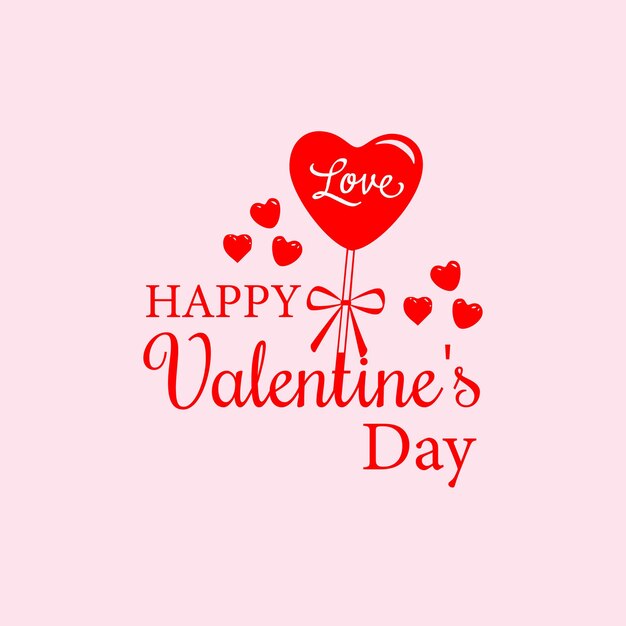 Gratis vector simple feliz día de San Valentín saludo con corazones de amor