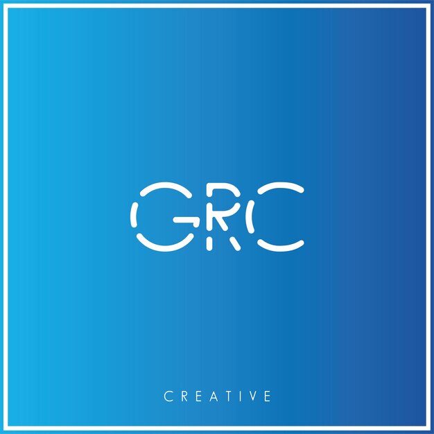 GRC Premium Vector último diseño de logotipo diseño creativo logotipo vector ilustración monograma logotipo mínimo