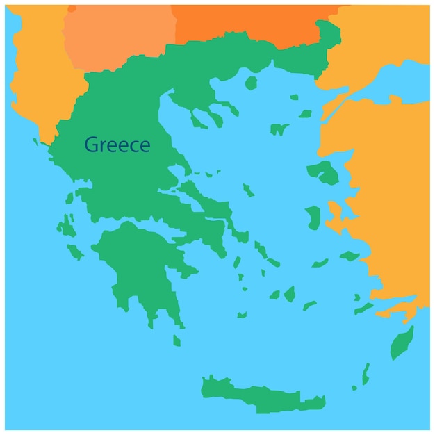 Vector grecia mapa vector de fondo