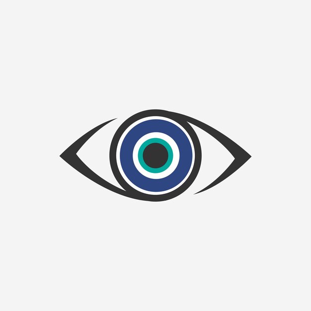 Grecia mati Eye logo icono vector plantilla sobre fondo blanco