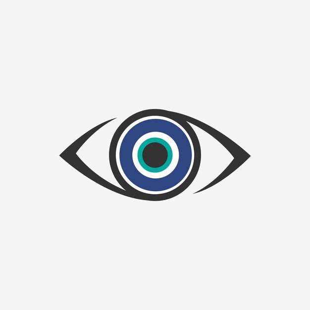 Vector grecia mati eye logo icono vector plantilla sobre fondo blanco