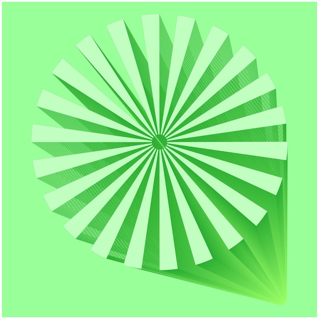 Green Circular Ray Sunburst Abstract Retro Patrón de fondo círculos y rayos