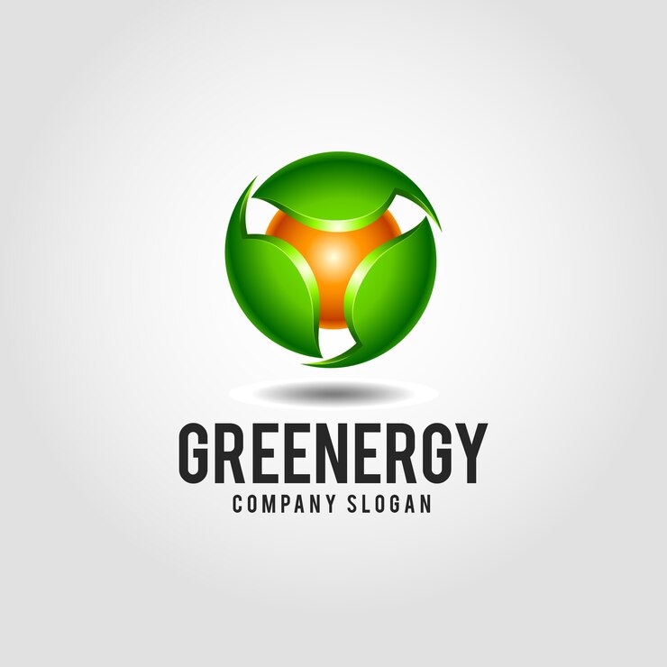 Vector green energy - clean nature energy solution logo template