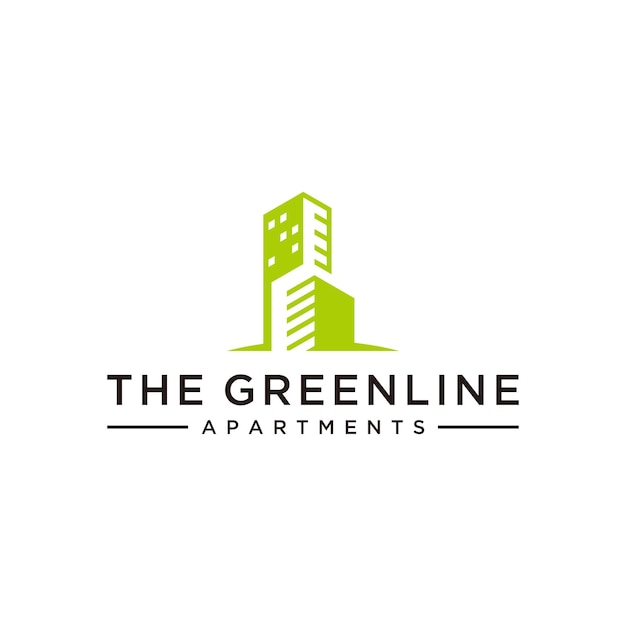 Greenline Building Logo Construcciones Negocio abstracto
