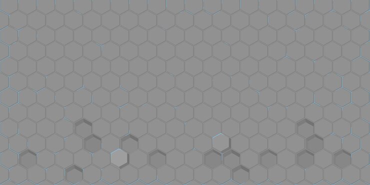 Vector grey abstract seamless futuristic simple hexagonal gaming cyber vector tecnología de fondo plantilla para juegos