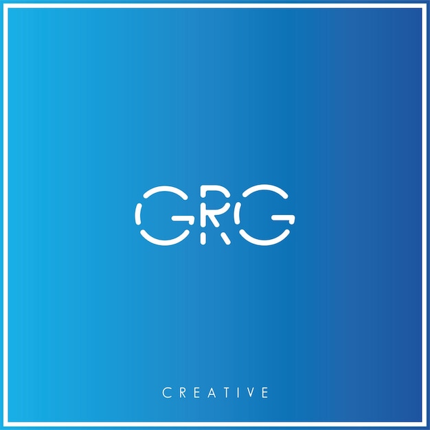 GRG Premium Vector último diseño de logotipo diseño creativo logotipo vector ilustración monograma logotipo mínimo