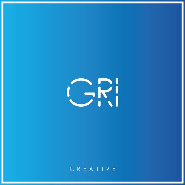 GRI Premium Vector último diseño de logotipo diseño creativo logotipo vector ilustración monograma logotipo mínimo