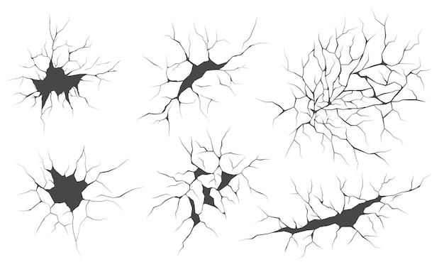 Vector grietas y fracturas